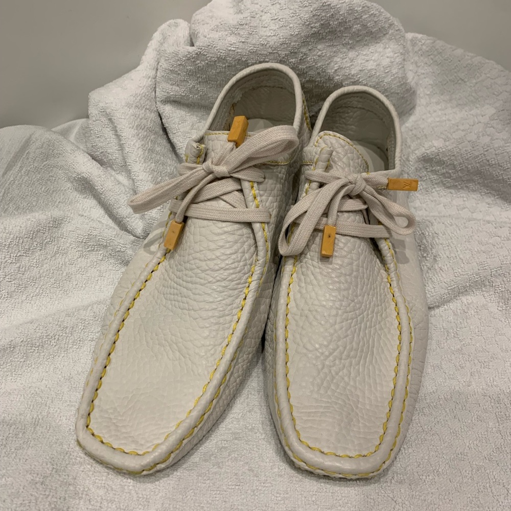 LOUIS VUITTON Mens Loafers - White Leather